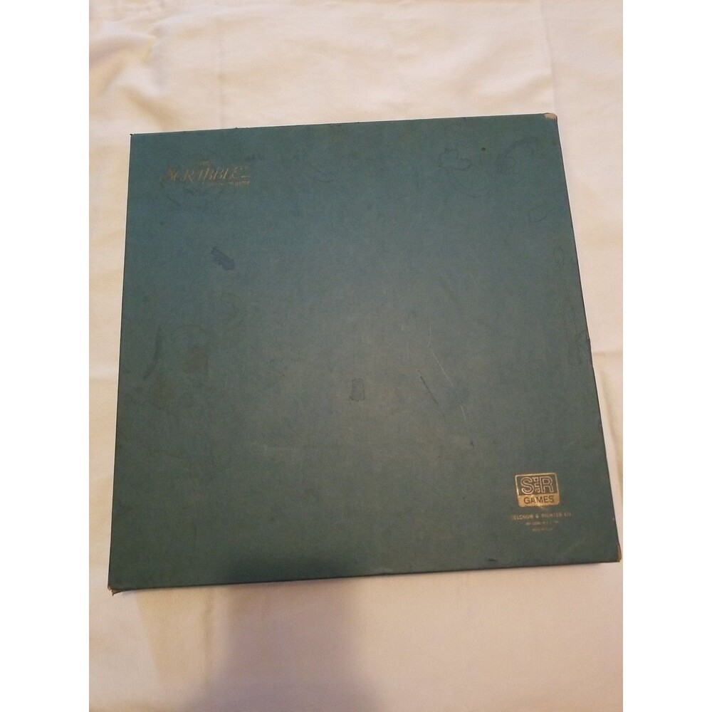 Vintage 1977 Deluxe Edition Scrabble Complete Selchow & Righter Blue Box Game